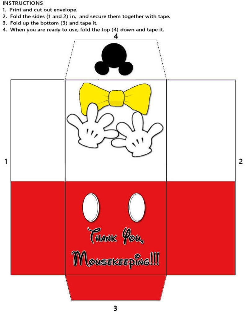 Mickey Mouse Disney Mousekeeping Envelope Printable Fab 5 Etsy mickey-mouse-disney-mousekeeping-envelope-printable-fab-5-etsy