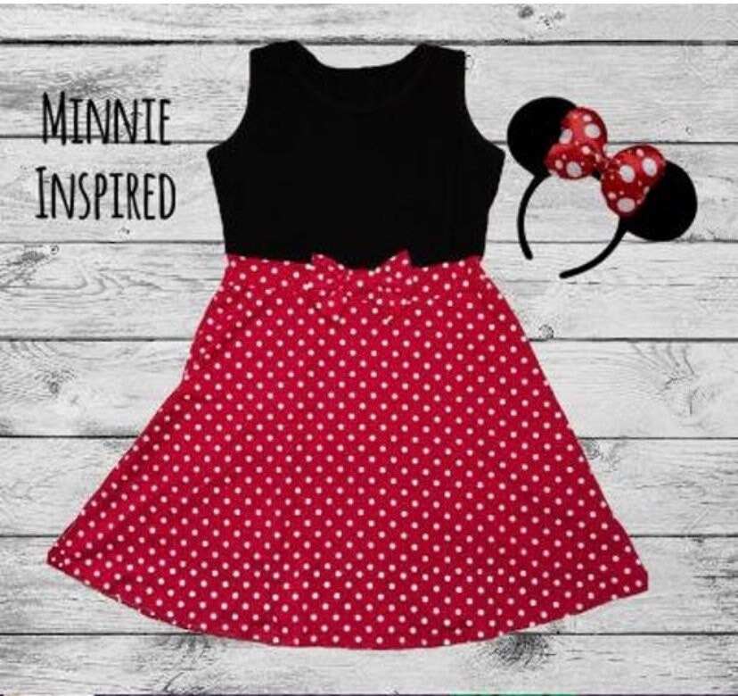 Minnie Inspired Dress Womens Mouse 