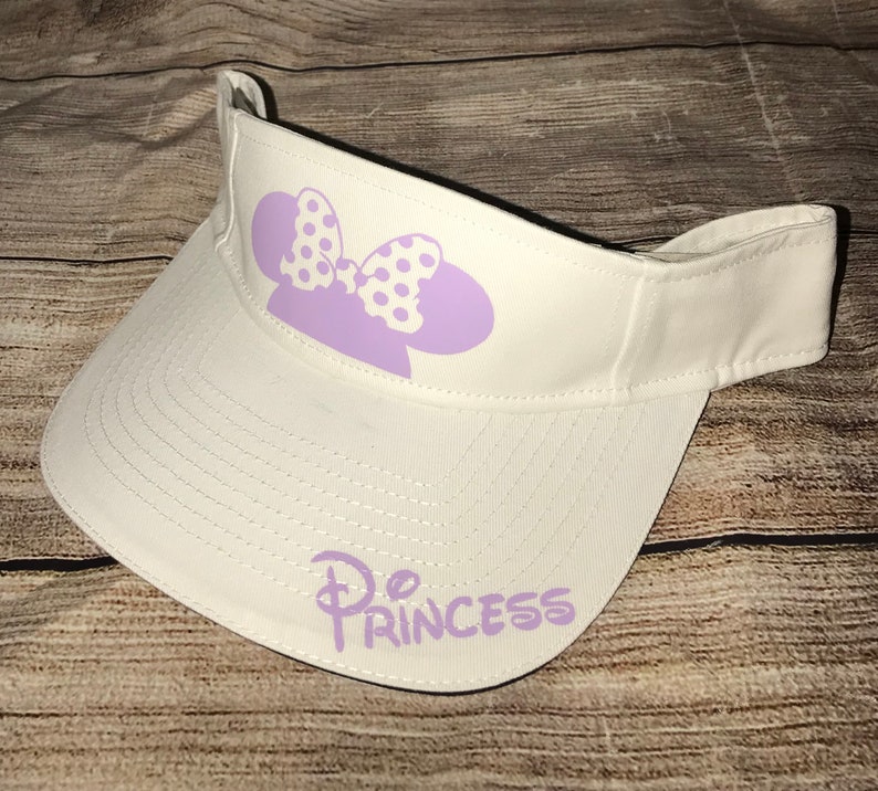 DisneyInspired Sun Visors Mickey Mouse Minnie Mouse White Etsy