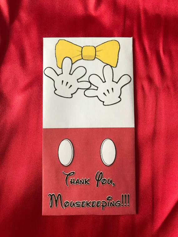 Mickey Mouse Disney Mousekeeping Envelope Printable Fab 5 | Etsy