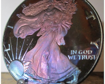 Lady Liberty/American Eagle Multicolor TONED COIN