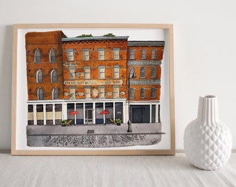 Original Custom Watercolor Painting, Urban Sketch, Home decor, Perfect Gift, Personalized Art