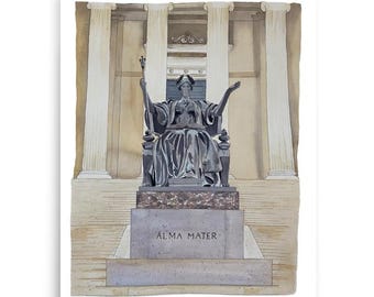Columbia University Alma Mater Print: Watercolor Architectural Illustration