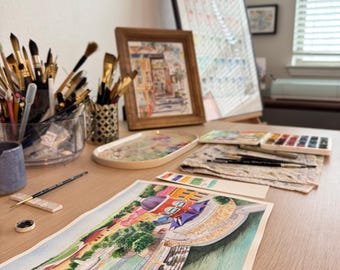 Custom Home Watercolor Painting from Photo: Personalized Art Gift