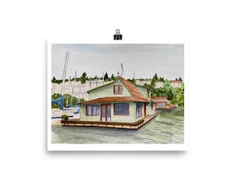 Sleepless in Seattle Watercolor Movie Illustration Art Print, Special movie memories
