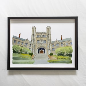 Princeton University | Watercolor University Painting | School Painting | University Painting | Graduation Print Gift | Unique Graduation