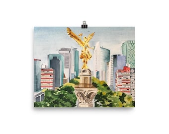 Ciudad de Mexico, Angel of Independence Art Print, Mexico City Wall Decor