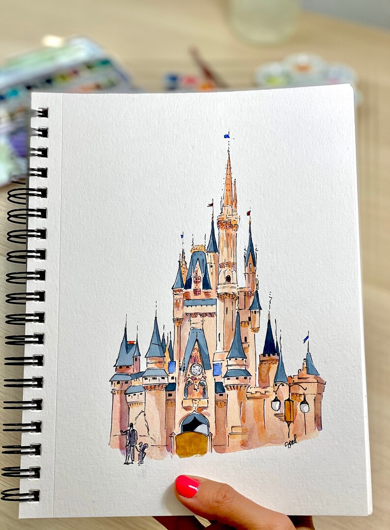Disney Castle Watercolor Printable Wall Art Home Decor | Etsy
