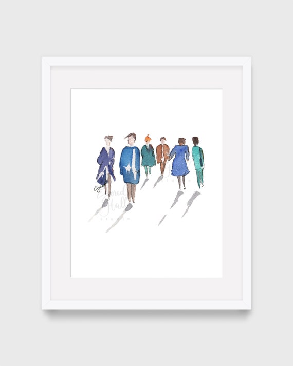 Acuarela figuras impresión, pintura abstracta, arte minimalista, impresión de arte figurativo, figuras humanas, arte de acuarela, tamaño 8x10