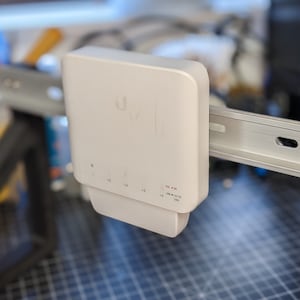 DIN Rail Mount for Unifi Flex 5port POE Switch USW-Flex (46W)
