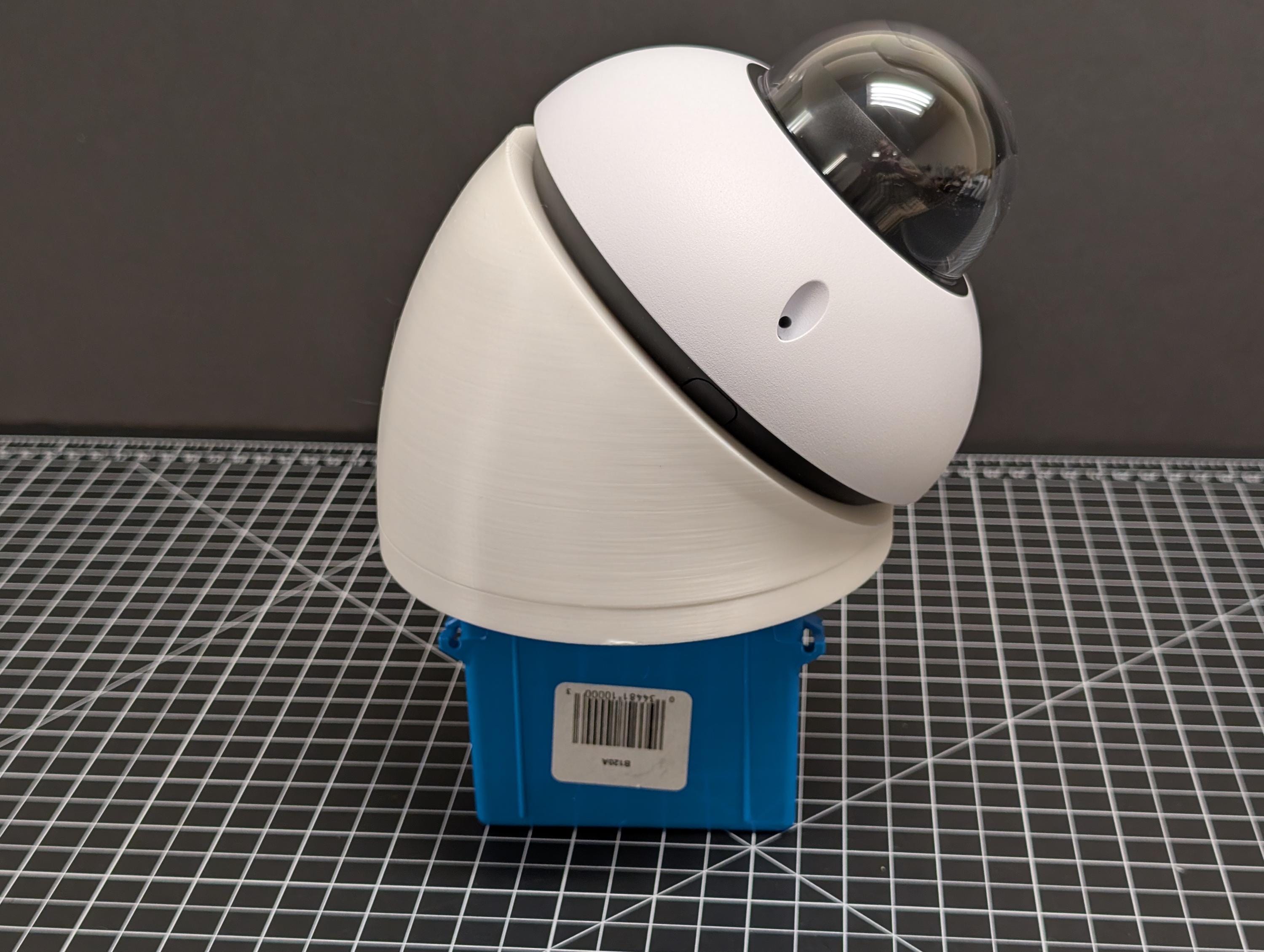 UniFi G6 Dome Angled Single Gang Electrical Box Adapter - 45 30 15 Degree