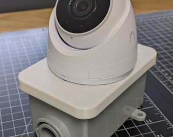 Ubiquiti camera junction box adapter - G5 Turret Ultra camera box mount - Single Gang - 4 Inch Round junction box
