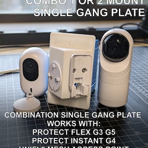 Single Gang Mount for Ubiquiti Unifi Protect Flex Cam and Instant Cam