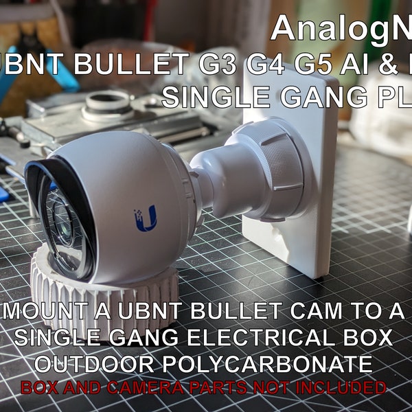 Single Gang Mount for Ubiquiti Unifi Protect Bullet Pro & Regular G3 G4 G5 AI - One size fits all!