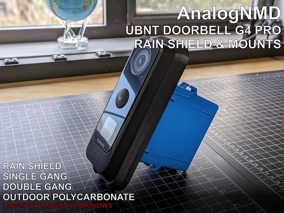 Mount Adapter for Ubiquiti Doorbell G4 Pro Single Gang, Double Gang,  Armor Primary color: Black Polycarbonate