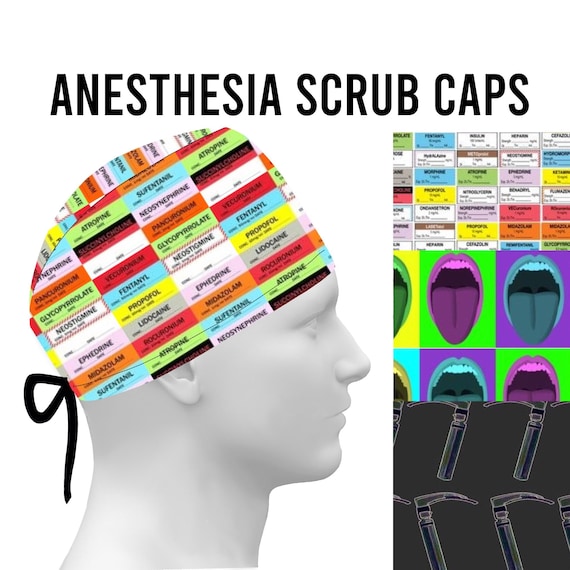 Anesthesia Drug Label Scrub Caps / Buttons Etsy