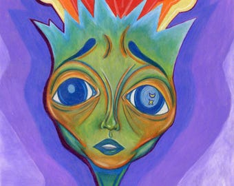 Mind Blown Alien Print