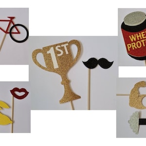Fitness Photo Props, Fitness party decor, Gym party decor, Gym birthday