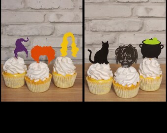 Halloween cupcake toppers, Witch cupcake toppers, Halloween party decor