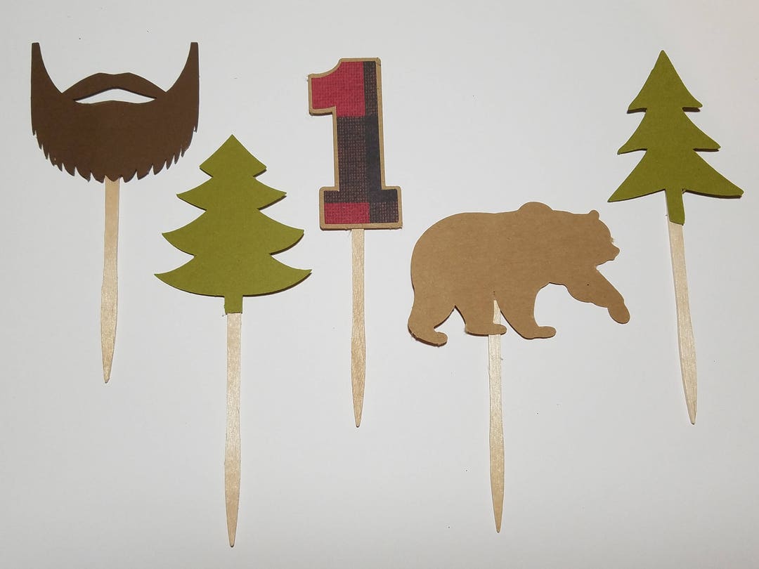 Lumberjack Cupcake Toppers, Lumberjack Theme, Kids Birthday - Etsy