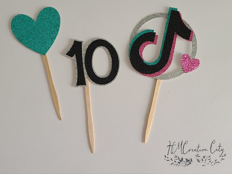 Tik Tok Inspired Cupcake Toppers Tik Tok Tik Tok Party - Etsy