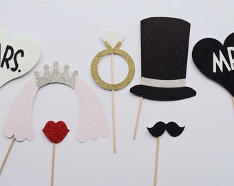 Mr and Mrs Wedding Photo Props, Wedding props, Wedding photo props, Custom photo props