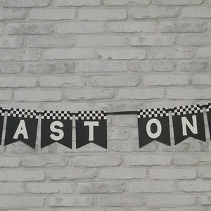 Race car Fast One banner- race car banner- race car birthday- fast one party