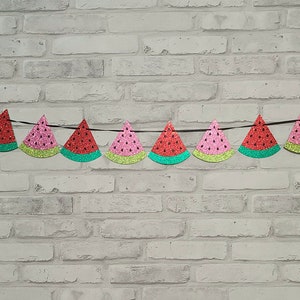 Watermelon banner, One in a Melon Garland, Melon banner, Watermelon birthday