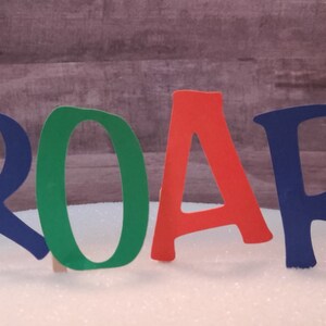 Dinosaur &quot;ROAR&quot; Cake Topper, Dinosaur birthday, Dino party decor