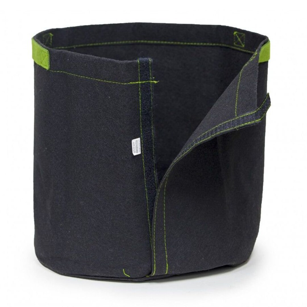 5 Pack 2-gallon Transplanter Fabric Pot Closure & Short Green Handles ...