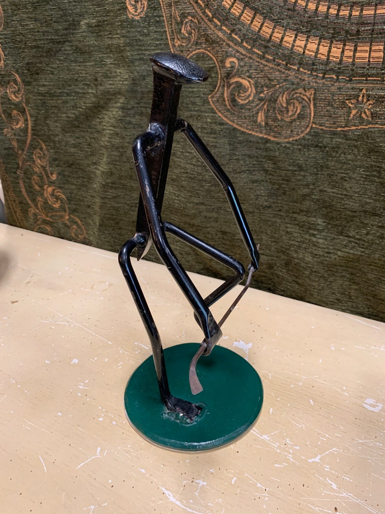 railroad spike art figures