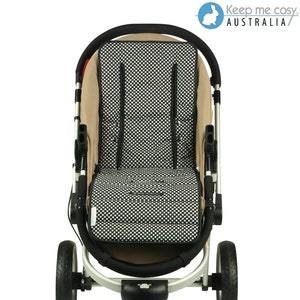 Pram Liner - Ink Spot: Universal, Pure Cotton, Reversible Baby Pram Liner by Keep Me Cosy®