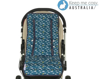 Pram Liner - Playful Plane : Universal, Pure Cotton, Reversible Baby Seat Liner by Keep Me Cosy®