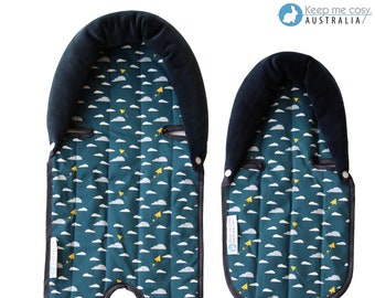 Keep Me Cosy® Baby Head Support for Pram & Car Seat - Playful Plane