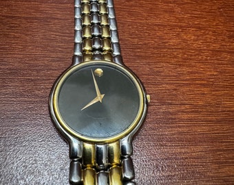 Movado Eliro MCS 84.C1.455.A 22x28mm Mint Condition Silver Tone