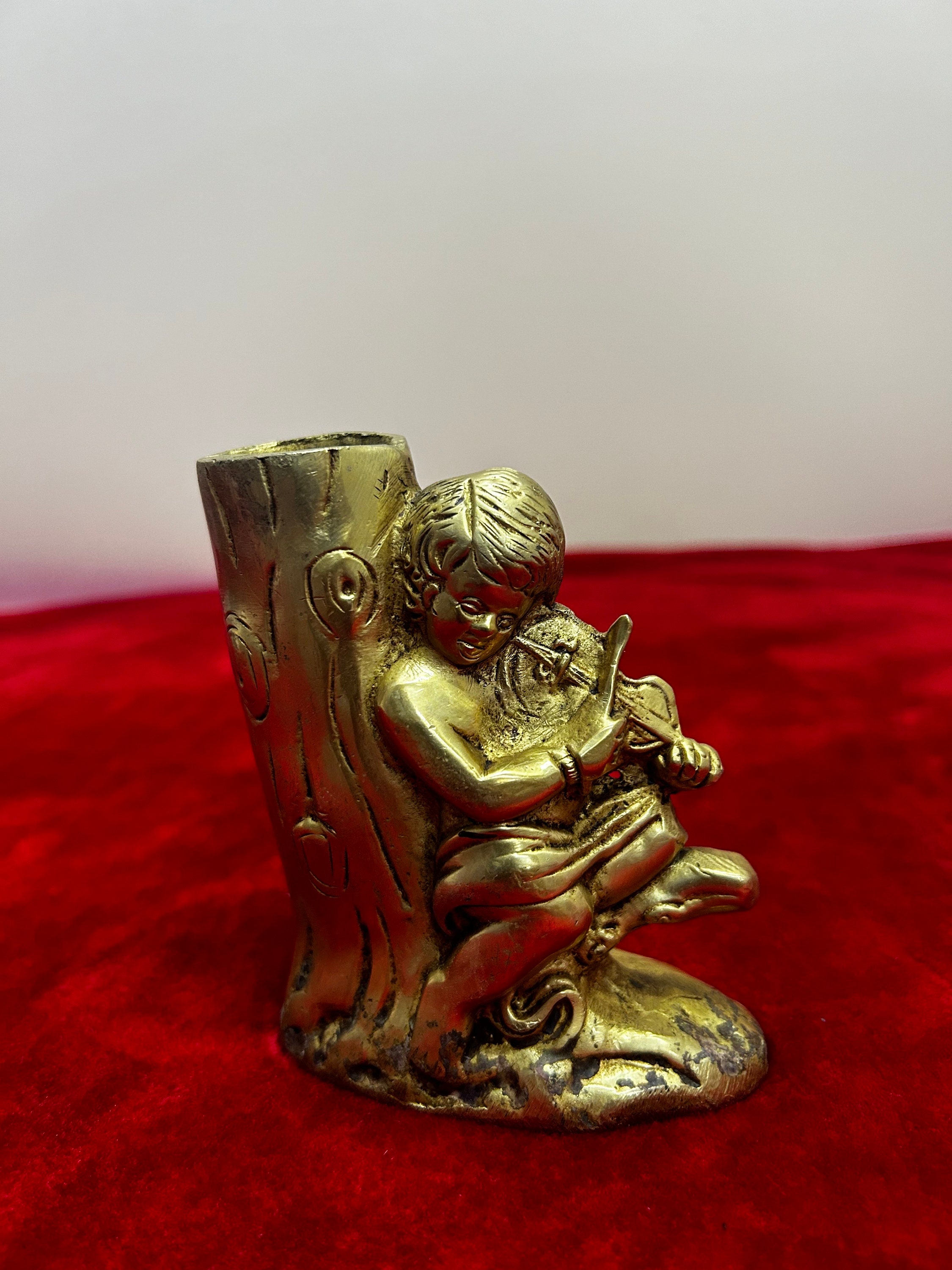 貴重アンティークディスプレイ装飾スタンドブロンズ