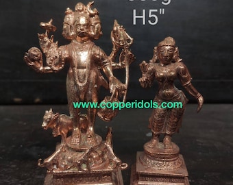 Prasiddh copper idols presents copper idol of Dattatraya anagha devi