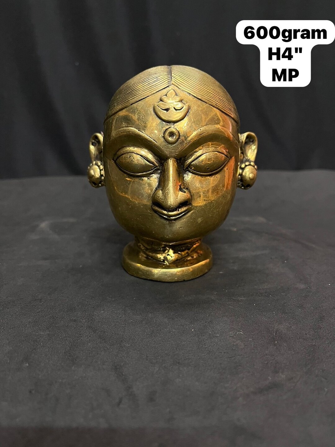 Vintage Bronze Cast Gouri Devi Mask Rounded From Karnataka - Etsy UK