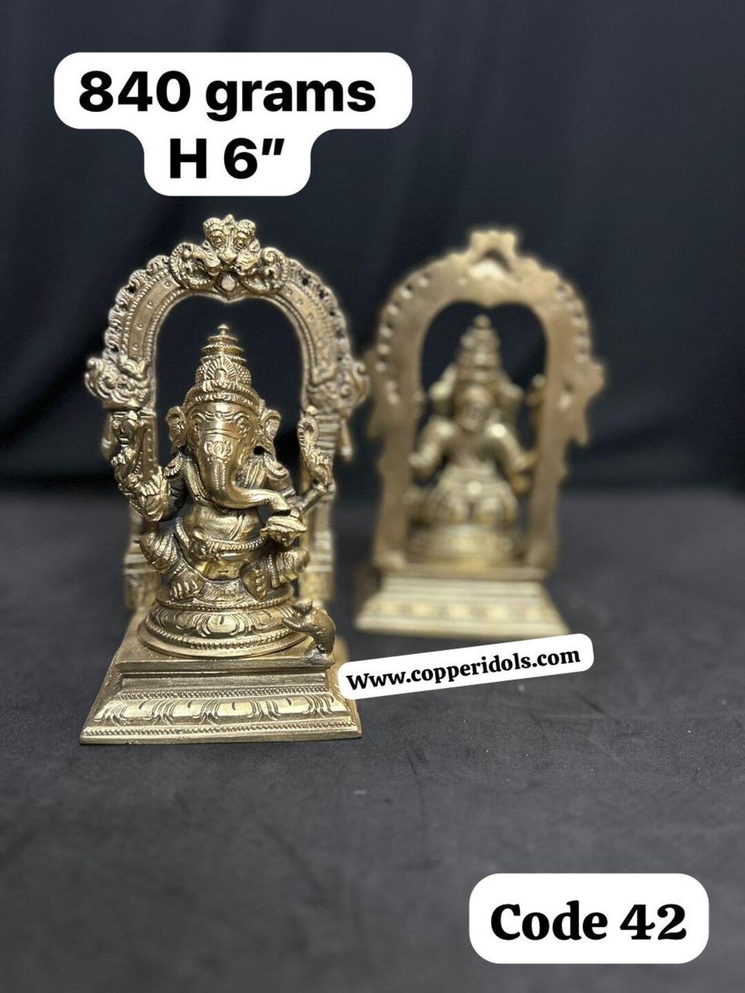 Panchaloha Handcrafted Ganapathi Ganesha Idol With Prabhavali Etsy