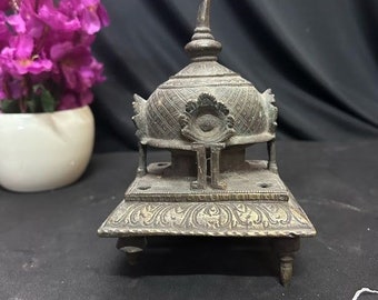 Vintage bronze cast temple gopura , a rare collectible from south india