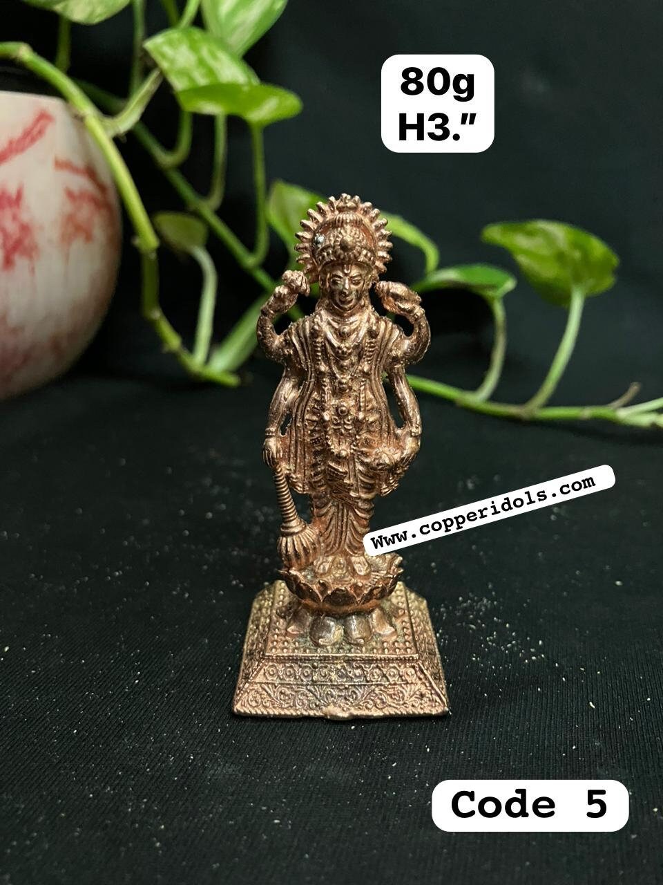 Prasiddh copper idols present copper idol of satyanarayana swamy / standing vishnu