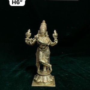 Prasiddh copper idols presents panchaloha idol of chaturbuja krishna / venugopala krishna image 1