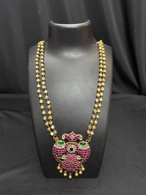 Buy Silver Gandaberunda Pendant With Gold Polish Brass Ashtapati