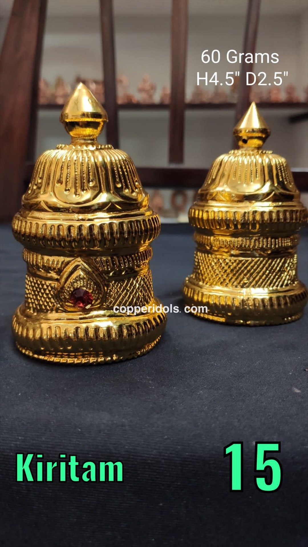 Buy Prasiddh Copper Idols Present Brass Crown Gold Plated Online