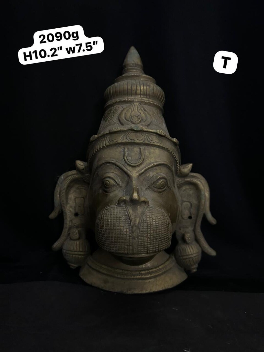 Vintage Bronze Cast Hanuman Mask - Etsy Canada