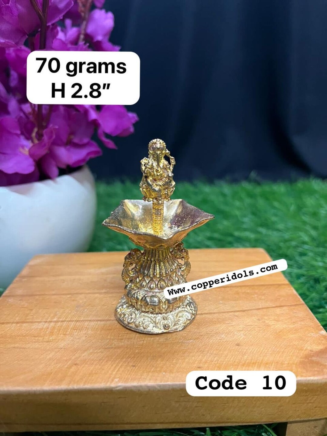 Prasiddh Copper Idol Present Panchaloha Idol of Ganesha Lamp Etsy