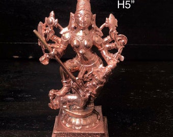 Prasiddh copper idols presents Durga idol Chamundi Mahishamardini- Tuluja Bhavani Tulujapur