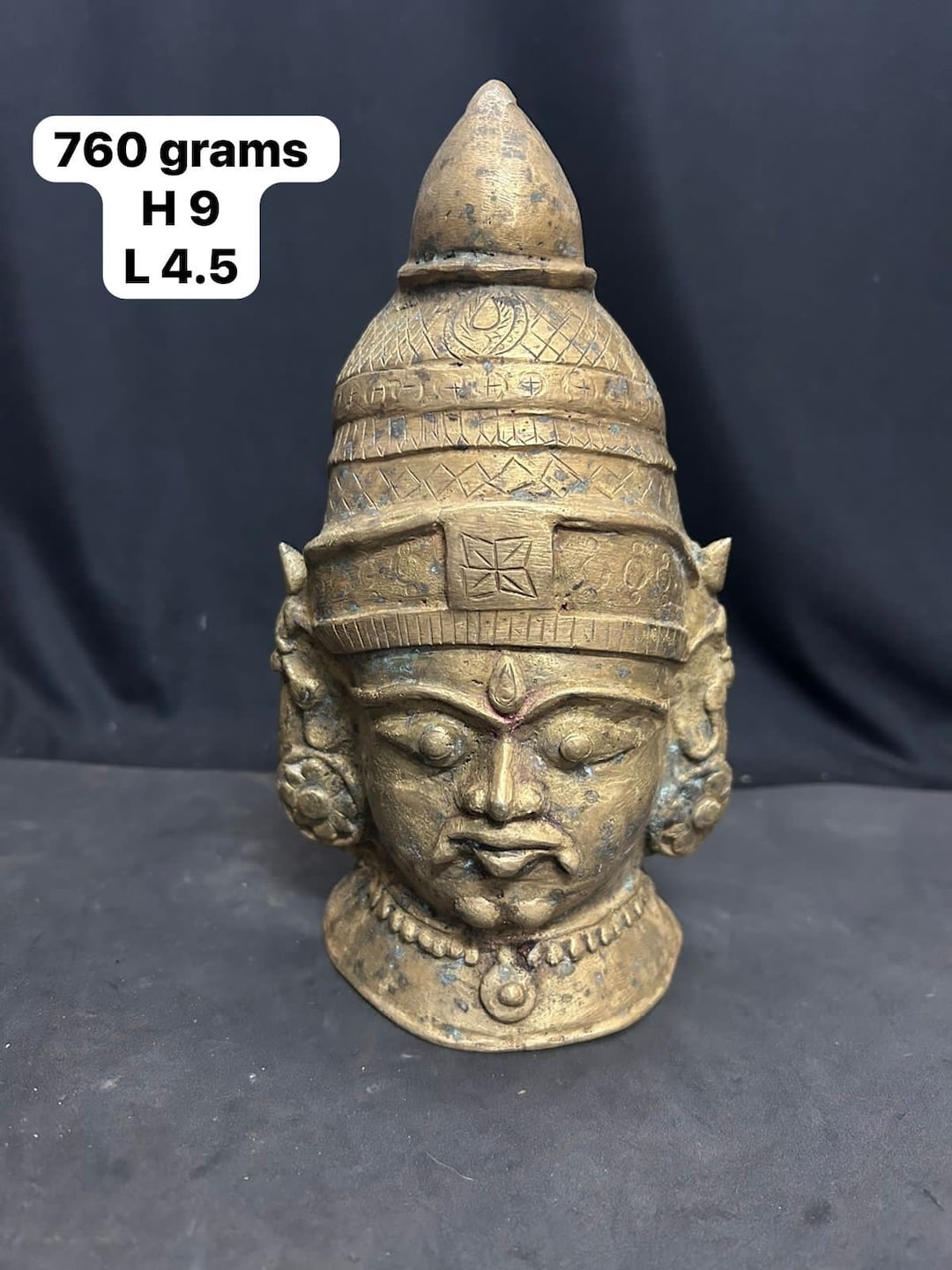 Vintage Bronze Cast Devi Mask Mukha From Karnataka Etsy