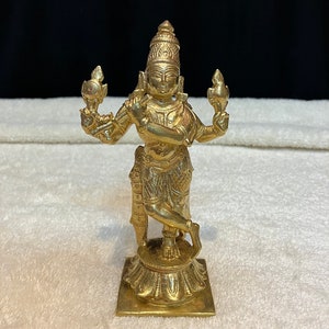 Prasiddh copper idols presents panchaloha idol of chaturbuja krishna / venugopala krishna image 2