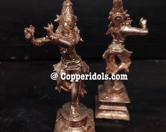 Prasiddh copper idols presents copper idol of chola style krishna